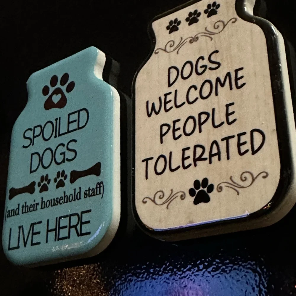 Magnet Set of 2 for Dog Lovers Adorable Kitchen Magnet Fridge or Anywhere NWT